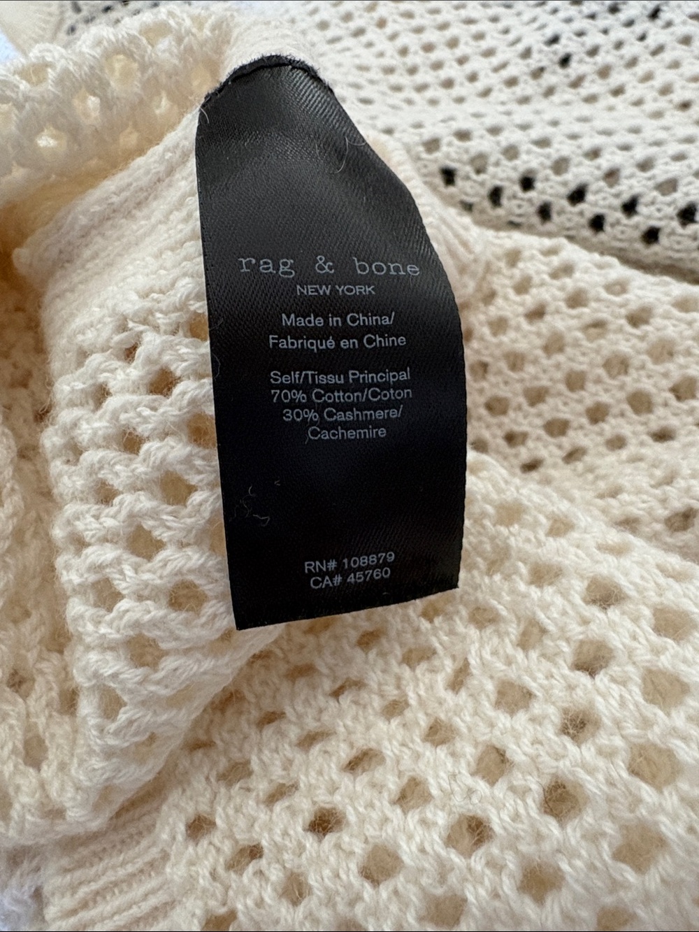 rag & bone sleeveless crochet sweater top - Picture 4 of 4
